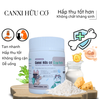 Canxi hữu cơ ECOPETS - Thực phẩm bổ sung xương chắc khỏe cho chó con