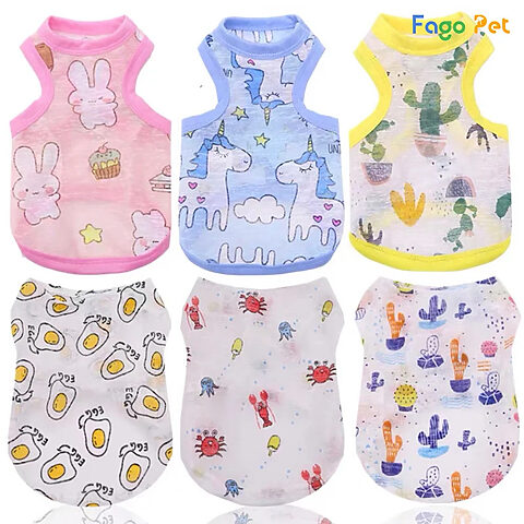 Áo cho chó Phốc Hươu họa tiết dễ thương, chất liệu thoáng mát