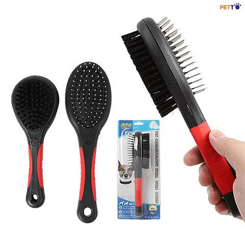 Bàn chải lông mềm mại dành cho chó mèo, hỗ trợ chải lông sau khi tự cắt lông cho chó