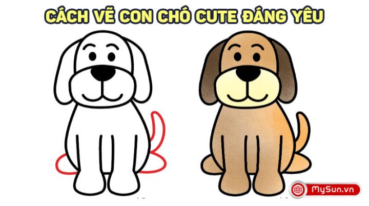 bé tập tô con chó vui vẻ với bút sáp và sách tô màu