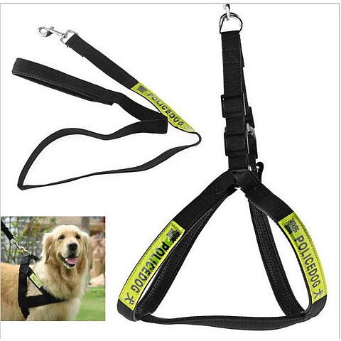 Bộ dây dắt yếm Police Dog cứng cáp dành cho chó lớn