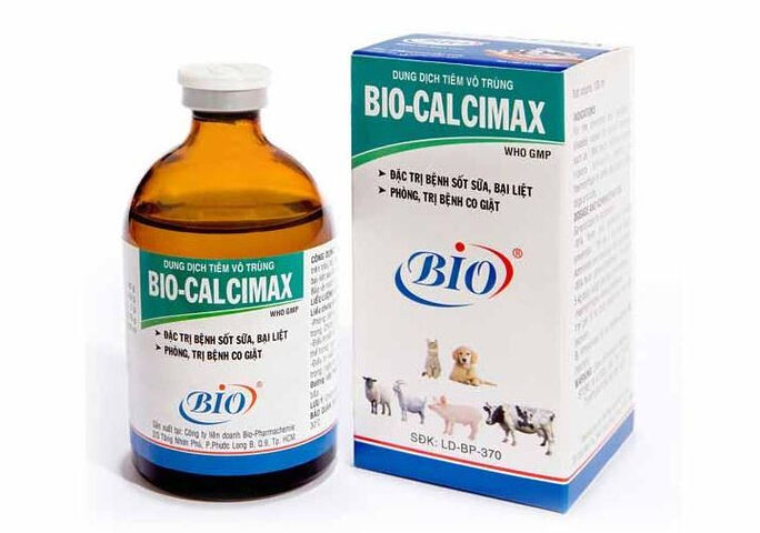 Các loại thuốc tiêm chó bị liệt hiệu quả như Bio Calcimax, Calcium Fort và Han-Tophan.