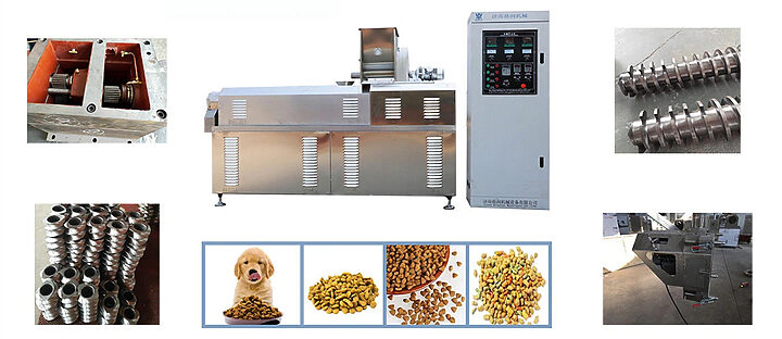 Cận cảnh chi tiết máy đùn trục vít đôi công nghiệp