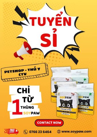 Chất độn vệ sinh đậu nành cho mèo SOYPAW