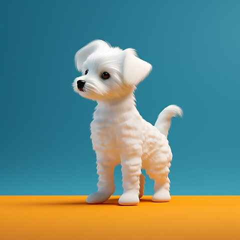 Chó Terrier trắng tinh nghịch đáng yêu