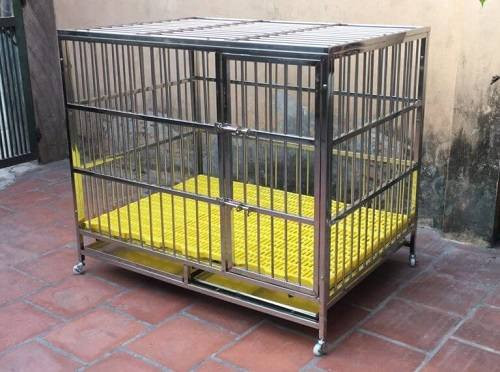 Chuồng chó bằng sắt chắc chắn và bền bỉ, phù hợp cho nhiều giống chó