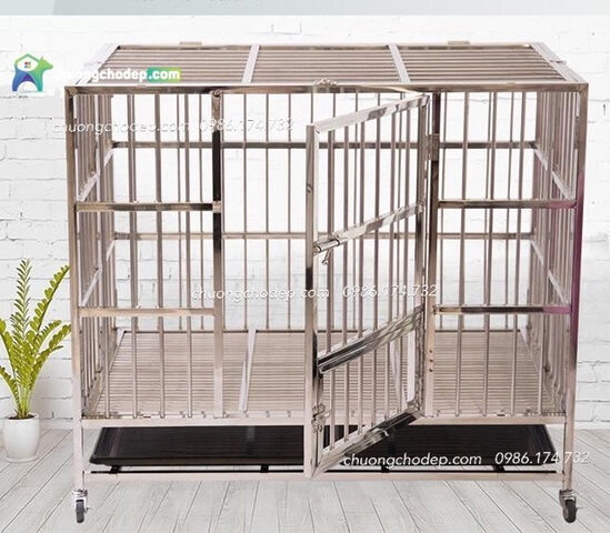 chuồng chó lắp ghép inox nhiều kích cỡ