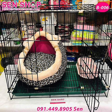 Chuồng chó lớn màu đen sơn tĩnh điện