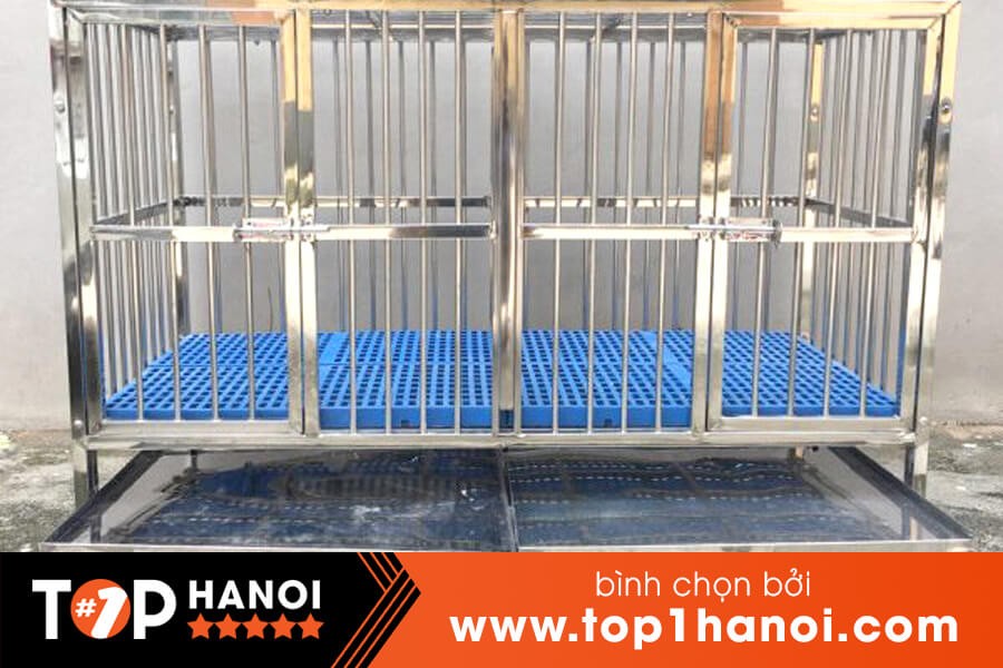 Chuồng chó sạch sẽ, tiện nghi tại các cửa hàng bán phụ kiện chó cảnh ở Hà Nội