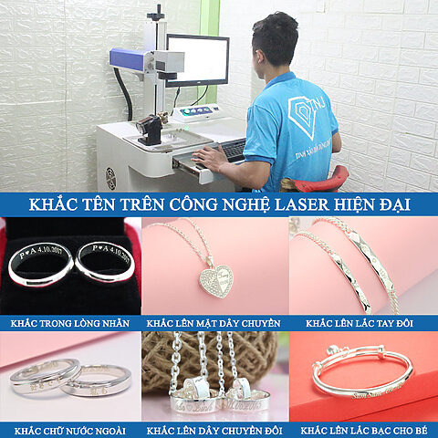 Công nghệ khắc laser hiện đại giúp cá nhân hóa trang sức với tên hoặc thông điệp