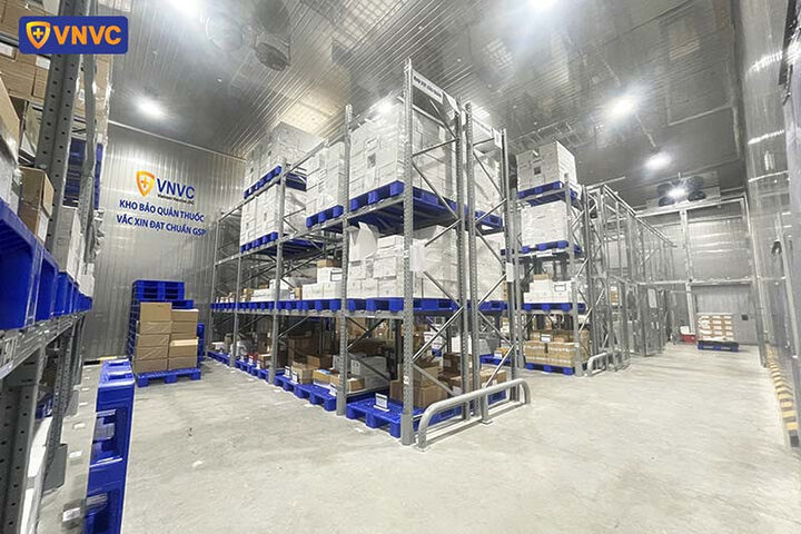 Hệ thống kho lạnh bảo quản vắc xin dại đạt chuẩn GSP của VNVC tại Bình Dương