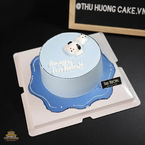 Mẫu bánh kem hình những con chó con dễ thương đơn giản