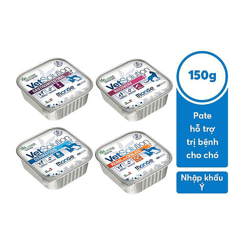 Pate Monge Dog Vet Solution giúp chăm sóc sức khỏe cho chó già, dễ tiêu hóa và giàu dưỡng chất thiết yếu
