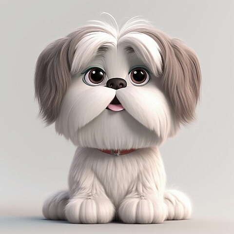 Poodle dễ thương trong studio