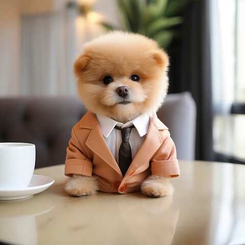 Poodle siêu hài hước với mái tóc xù