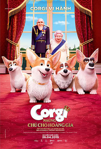 Poster phim hoạt hình chú chó hoàng gia Corgi: Những Chú Chó Hoàng Gia