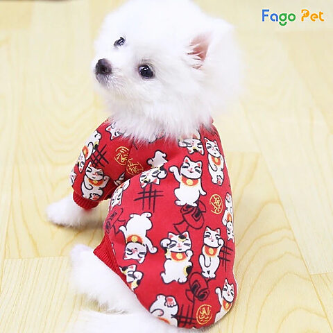 quần áo cho chó phốc có tay nhiều họa tiết