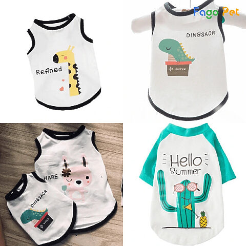 quần áo cho chó phốc hươu in hình độc đáo
