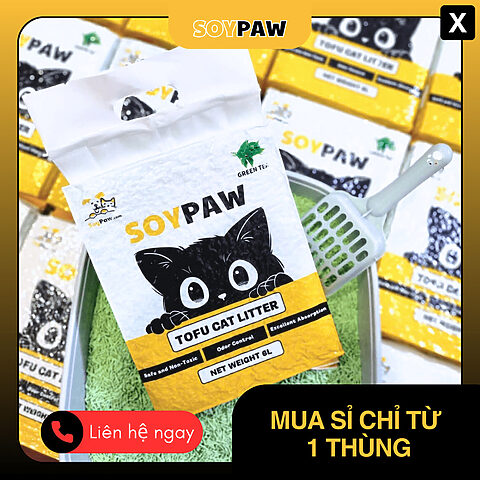 Sản phẩm cát vệ sinh đậu nành Soypaw của Mochi Cat