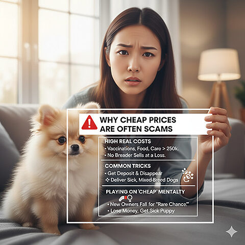Sơ đồ minh họa chi phí nuôi chó Phốc Sóc mini, giải thích vì sao giá 250k là không thể