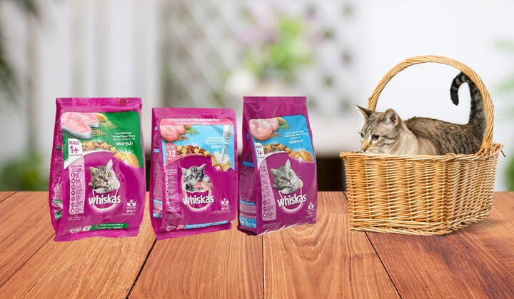 Thức ăn hạt cho mèo Whiskas được ưa chuộng hiện nay