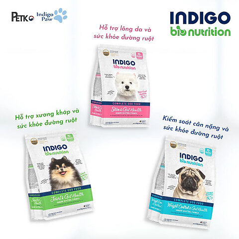 Thức ăn hạt Indigo Bionutrition Weight Control giúp kiểm soát cân nặng và sức khỏe tiêu hóa cho chó