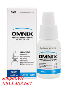 Thuốc nhỏ mắt Omnix cho thú cưng