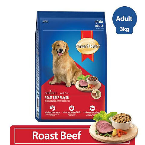 Túi hạt Smartheart Adult vị bò nướng, một lựa chọn phổ biến với giá hạt thức ăn cho chó phải chăng