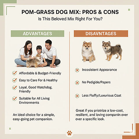 Ưu và nhược điểm chó Phốc Sóc lai chó cỏ – Pom Grass Dog Mix có nên nuôi không