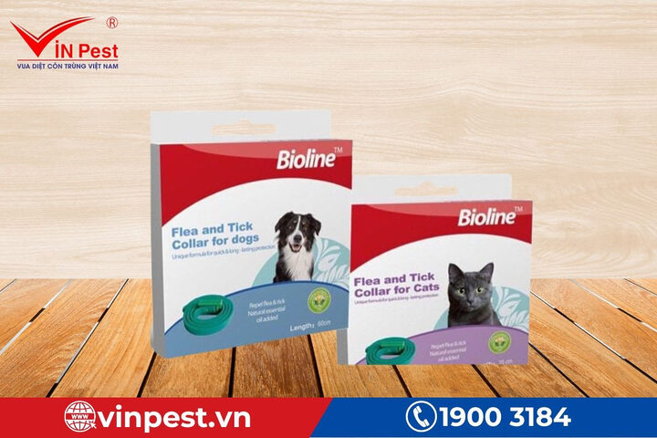 Vòng cổ diệt ve chó hiệu quả Bioline ngăn ngừa ký sinh trùng