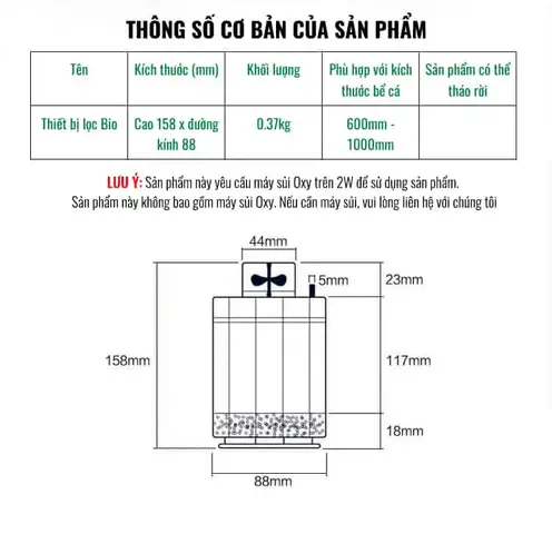 bộ lọc oxy cho hồ cá bộ lọc oxy cho hồ cá