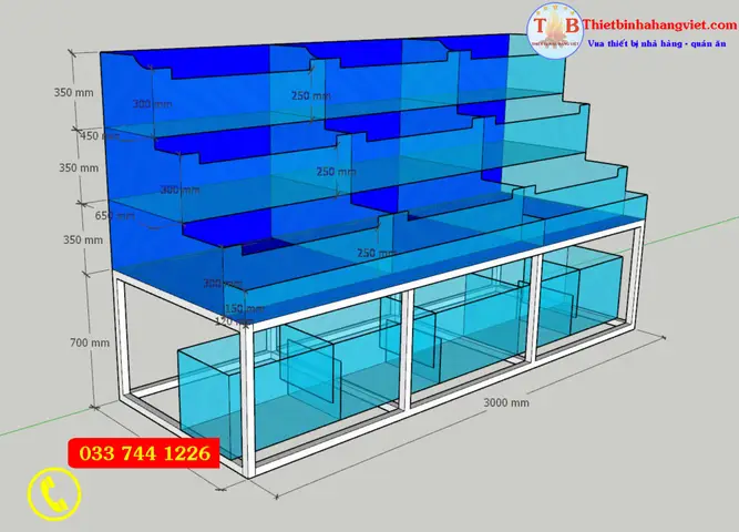 hồ cá dài 3m hồ cá dài 3m