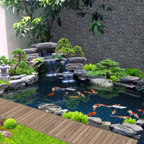 hồ cá sân vườn hồ cá sân vườn