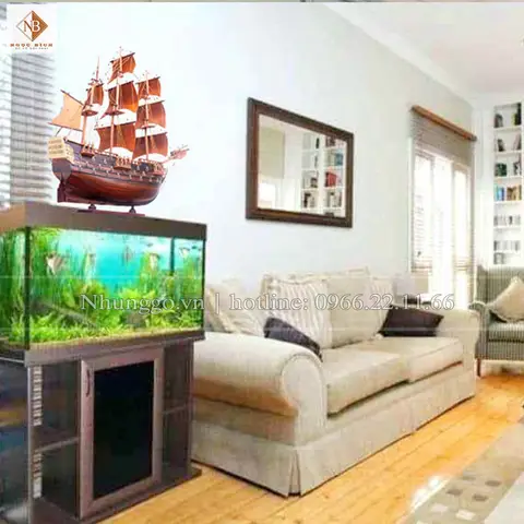thuyền trang trí bể cá thuyền trang trí bể cá