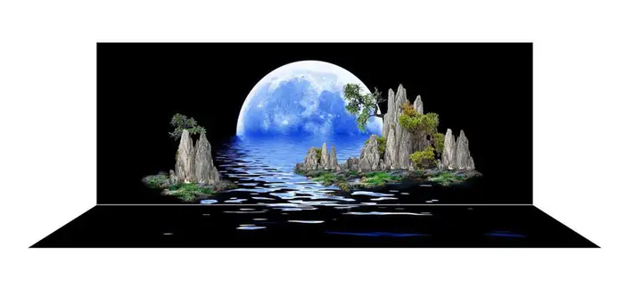 tranh 3d hồ cá