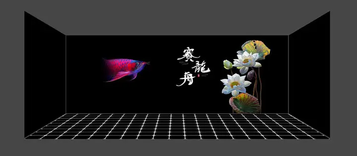 tranh 3d hồ cá