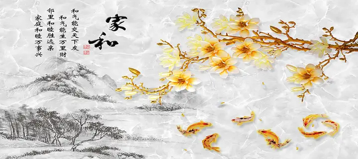 tranh 3d hồ cá