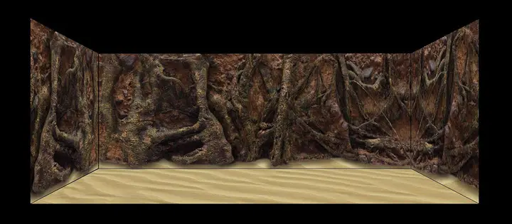 tranh 3d hồ cá