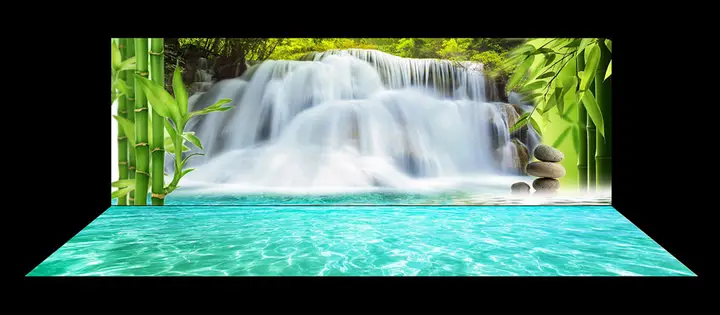 tranh 3d hồ cá