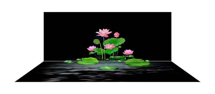 tranh 3d hồ cá
