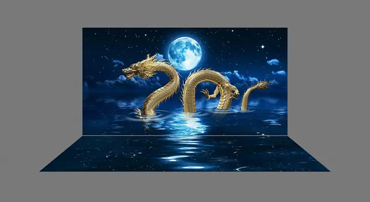 tranh 3d hồ cá