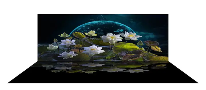 tranh 3d hồ cá