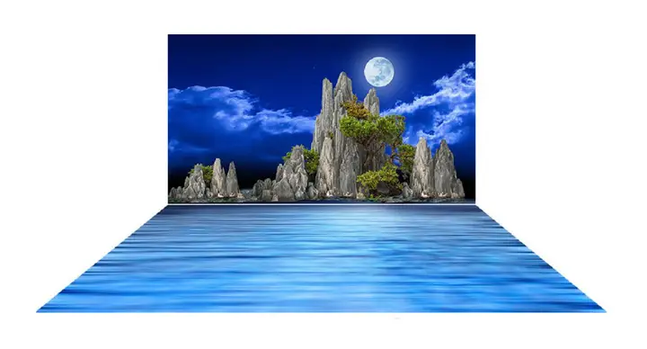 tranh 3d hồ cá