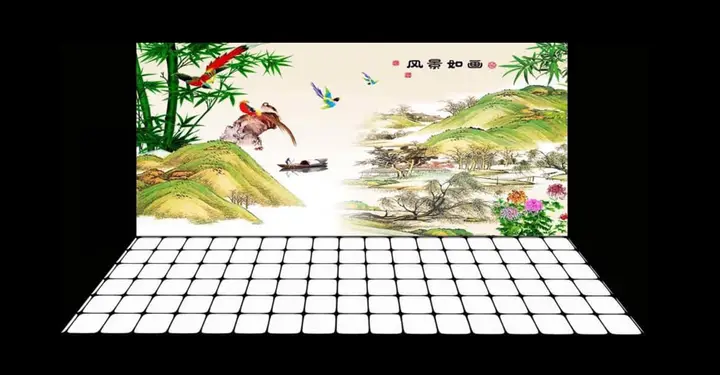 tranh 3d hồ cá