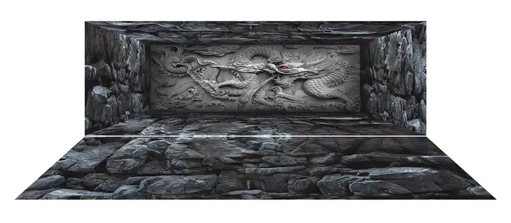tranh 3d hồ cá