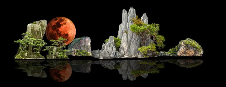 tranh 3d hồ cá