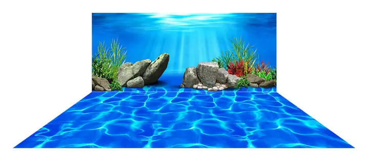 tranh 3d hồ cá