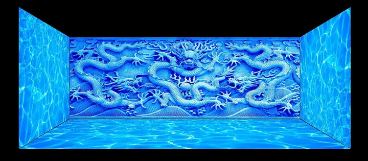 tranh 3d hồ cá