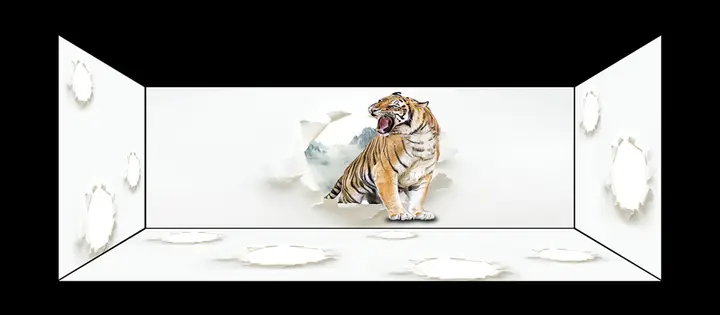 tranh 3d hồ cá