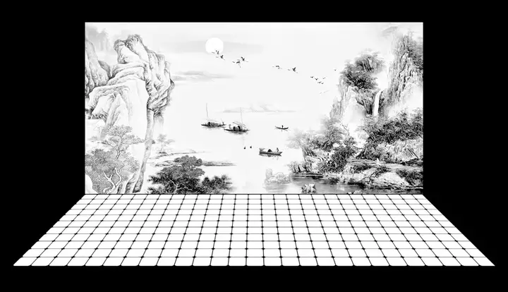 tranh 3d hồ cá